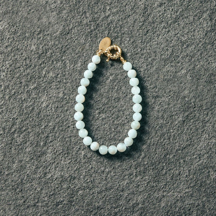 Aquamarine bracelet 6mm