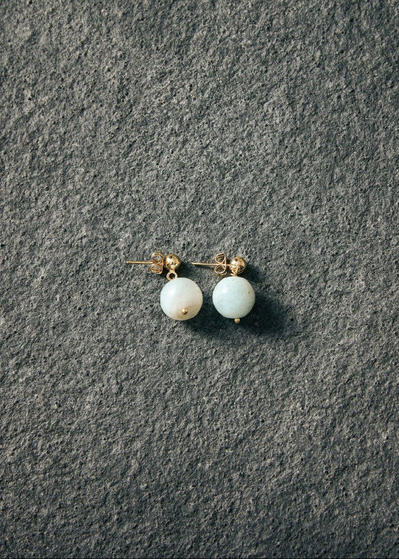 Aquamarine earrings 12mm