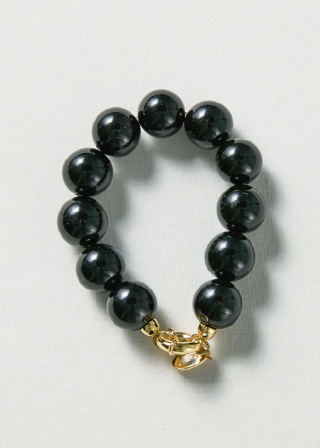 Black agate bracelet 16mm