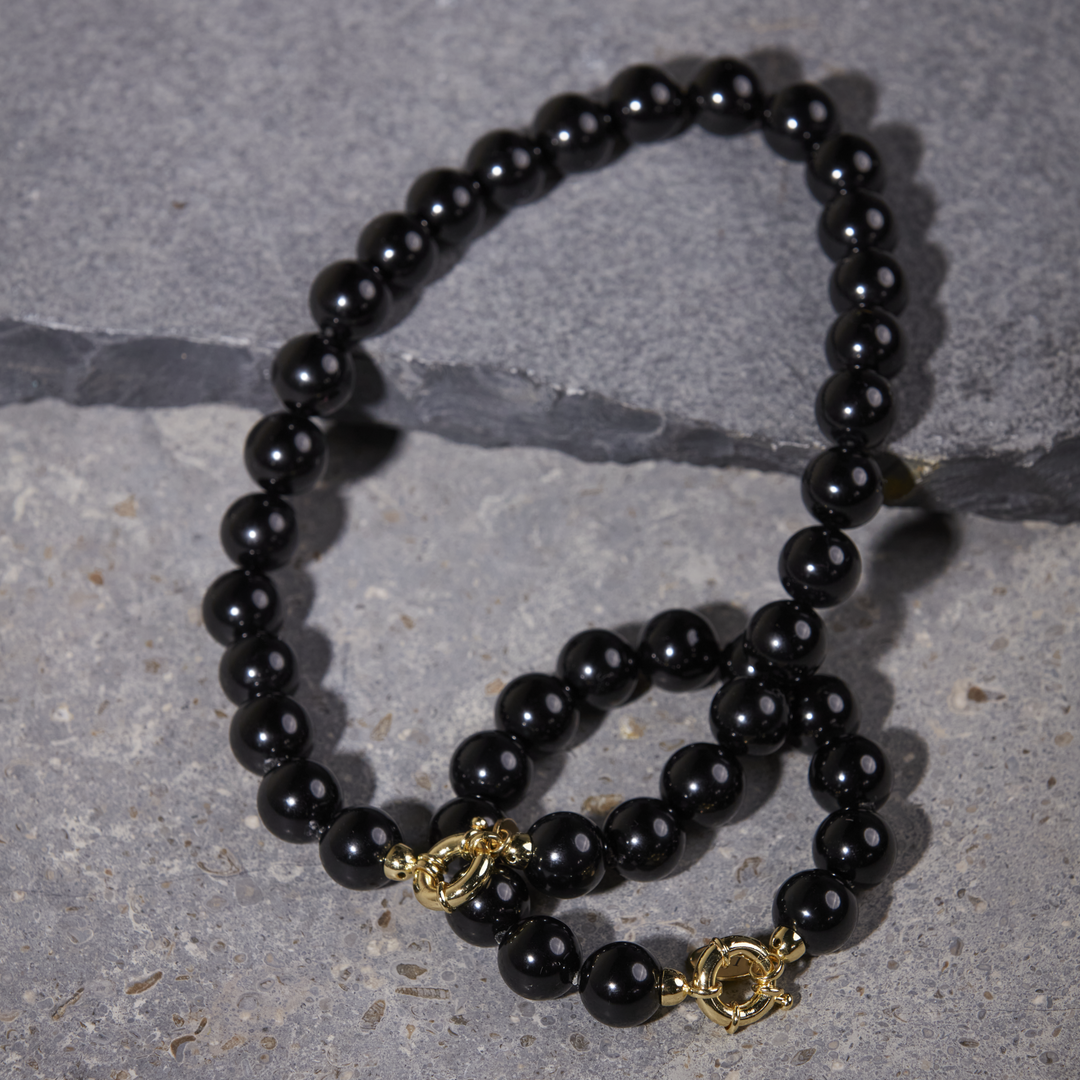 Black Agate Bracelet 16mm