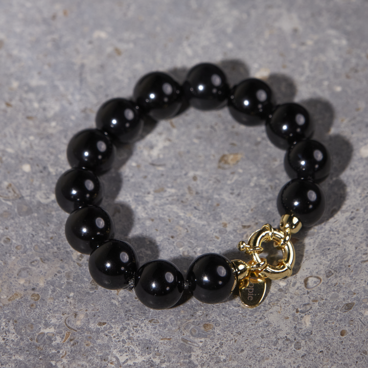 Black Agate Bracelet 16mm