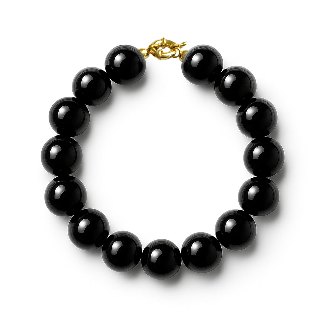 Black Agate Bracelet 16mm