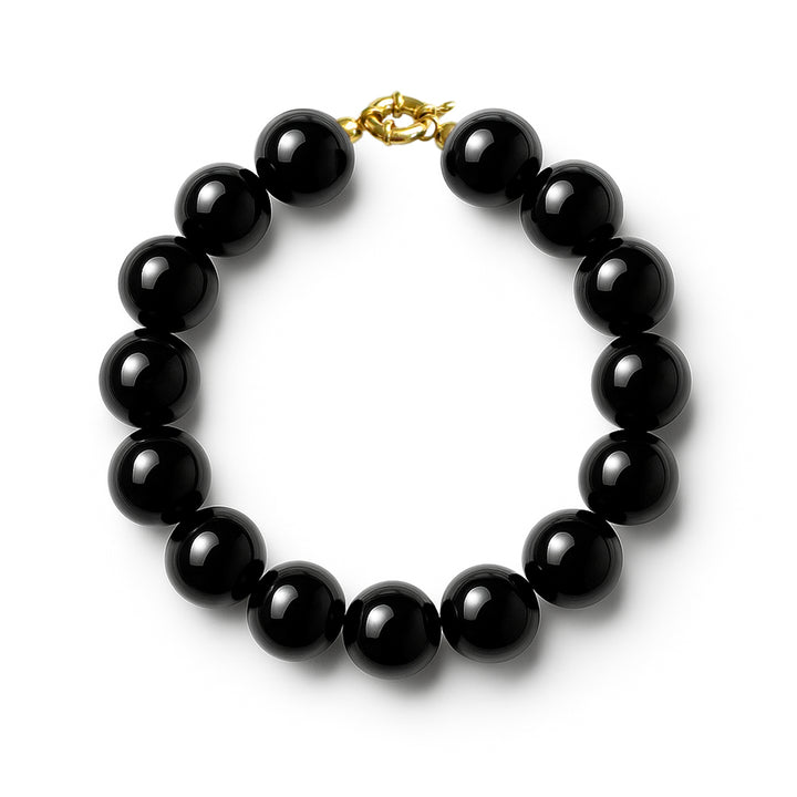 Black Agate Bracelet 16mm