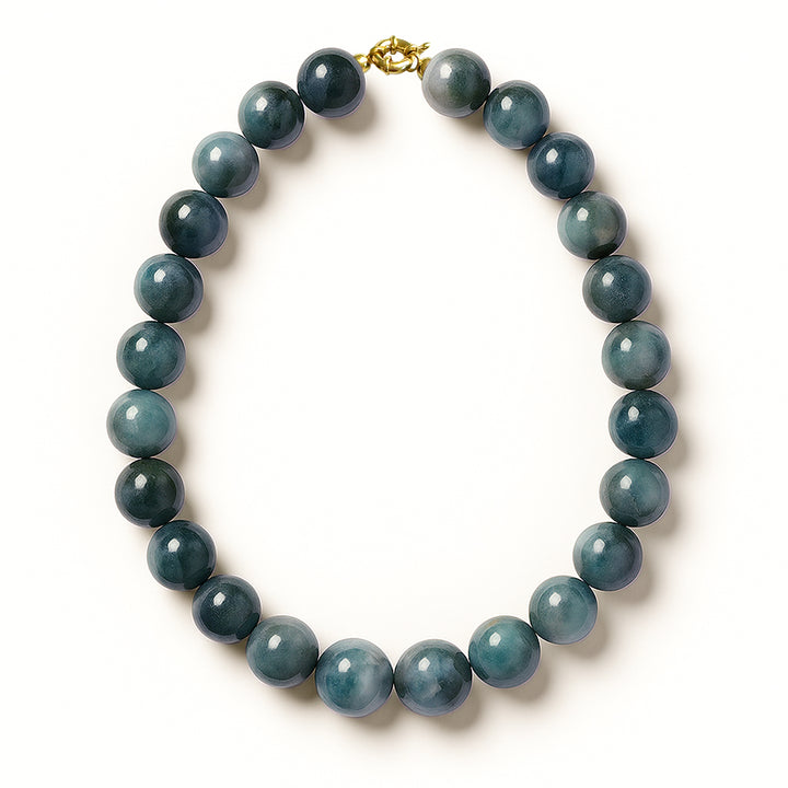Moss Agate Necklace 16mm