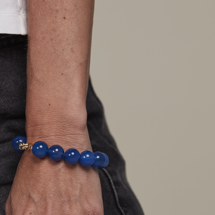 Blue Agate Bracelet 14mm