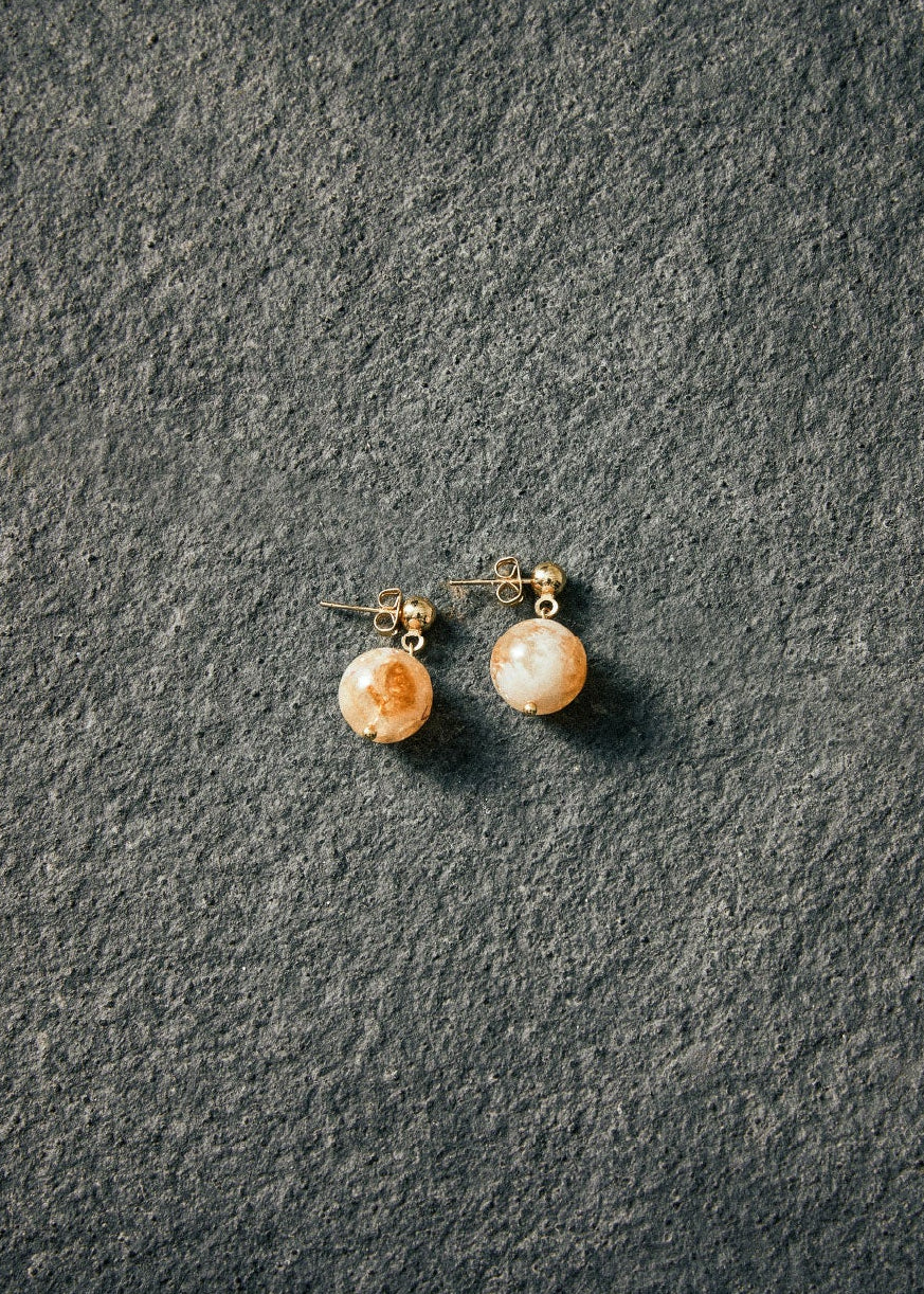 Citrine earrings 12mm