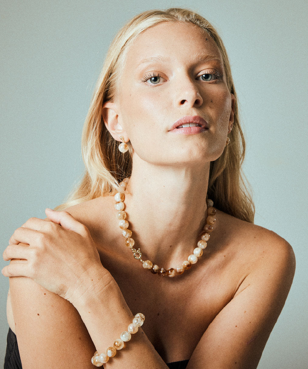 Citrine Necklace 12mm
