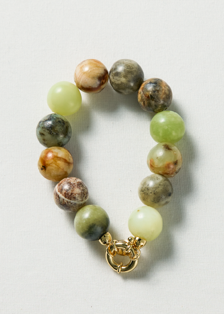 Flower jade bracelet 16mm