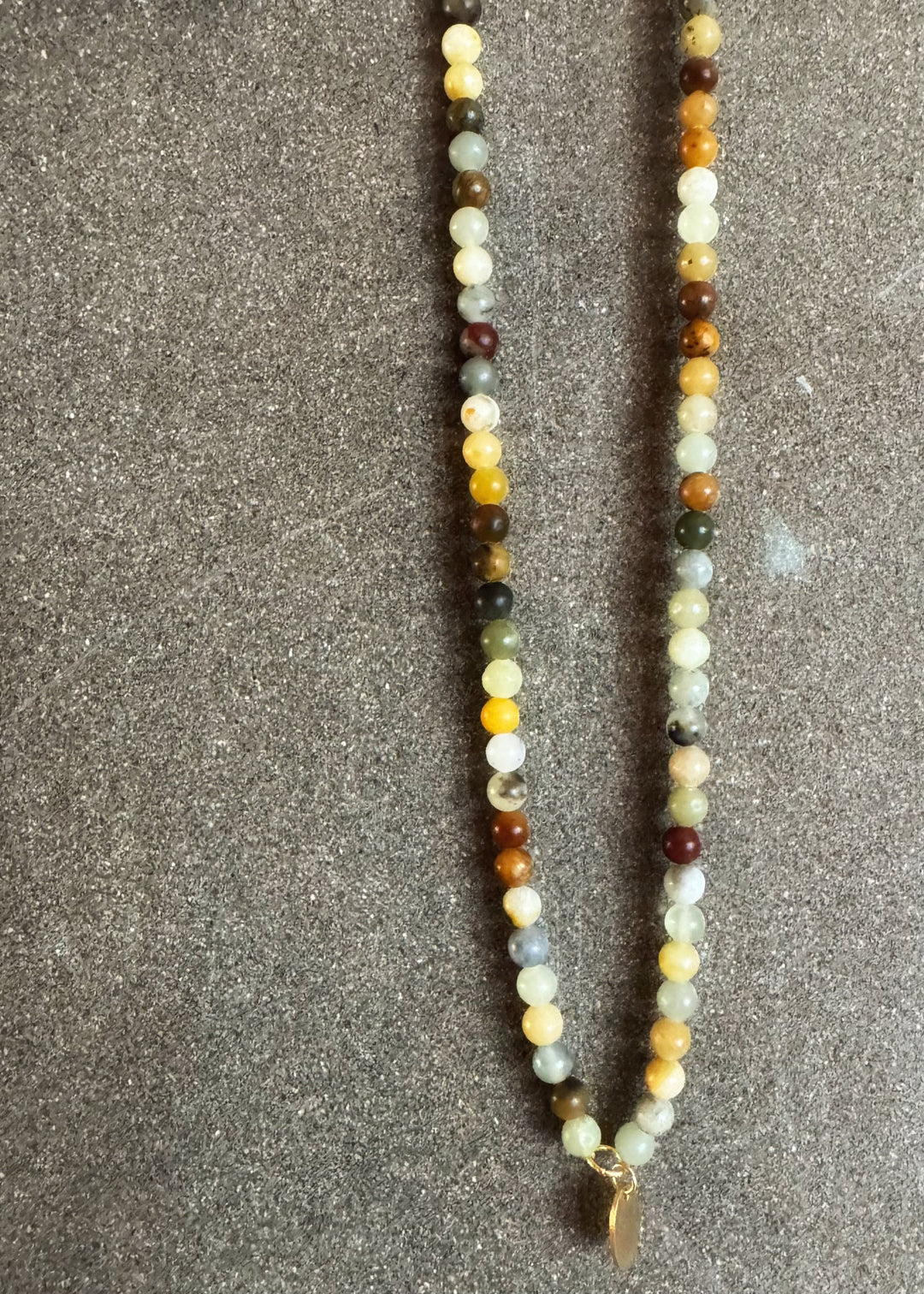 Flower jade necklace 6mm