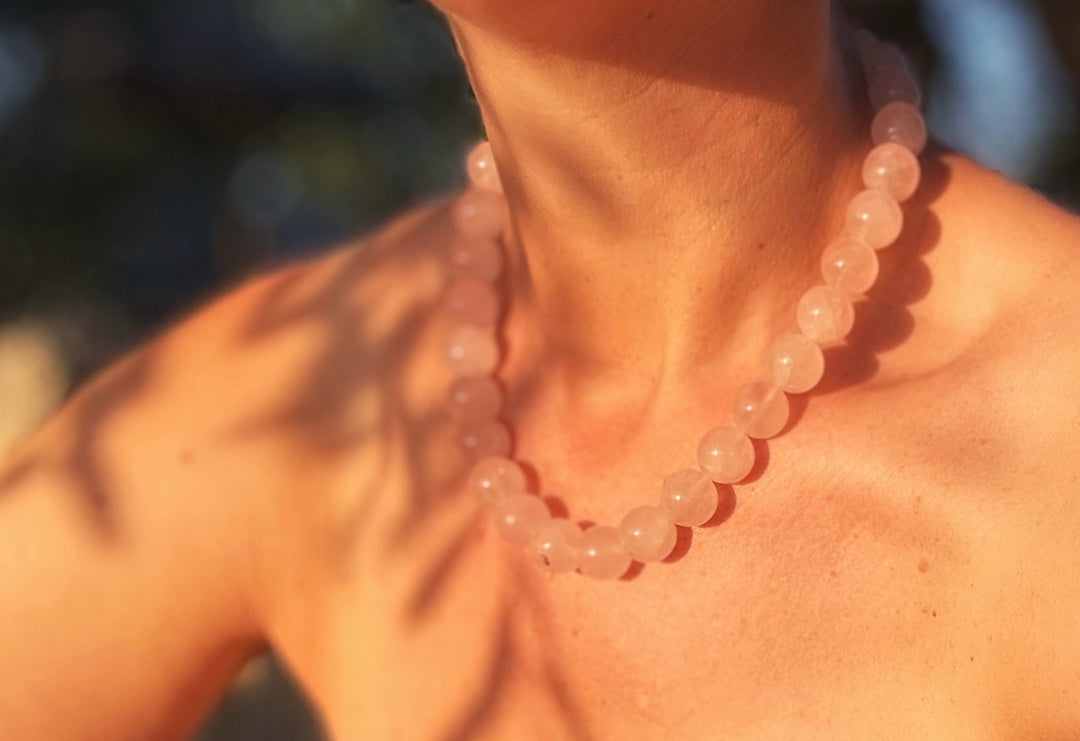 Rose Quartz Necklace 14mm
