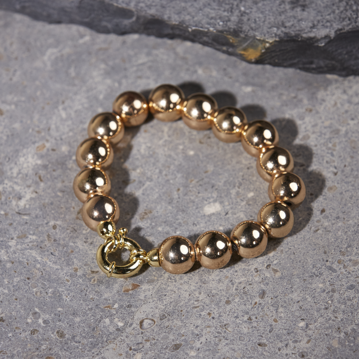 Gold Hematite Bracelet 12mm