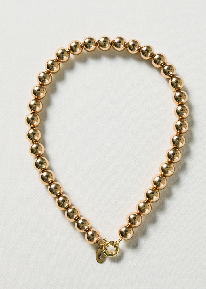 Gold hematite necklace 12mm