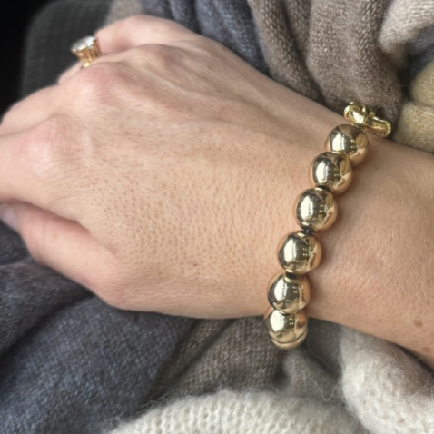 Gold Hematite Bracelet 12mm