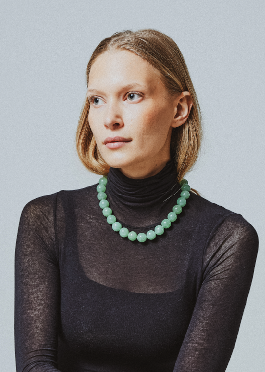 Green aventurine necklace 16mm