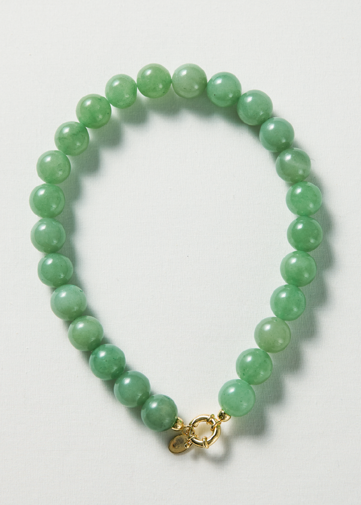 Green aventurine necklace 16mm