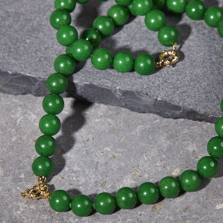 Green Jade Bracelet 14mm