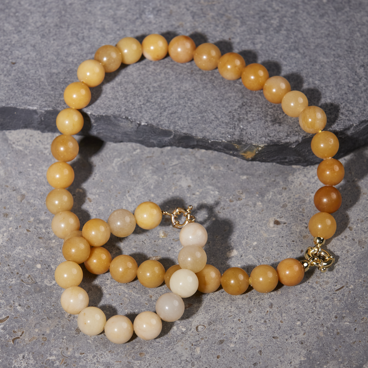 Yellow Jade Bracelet 16mm