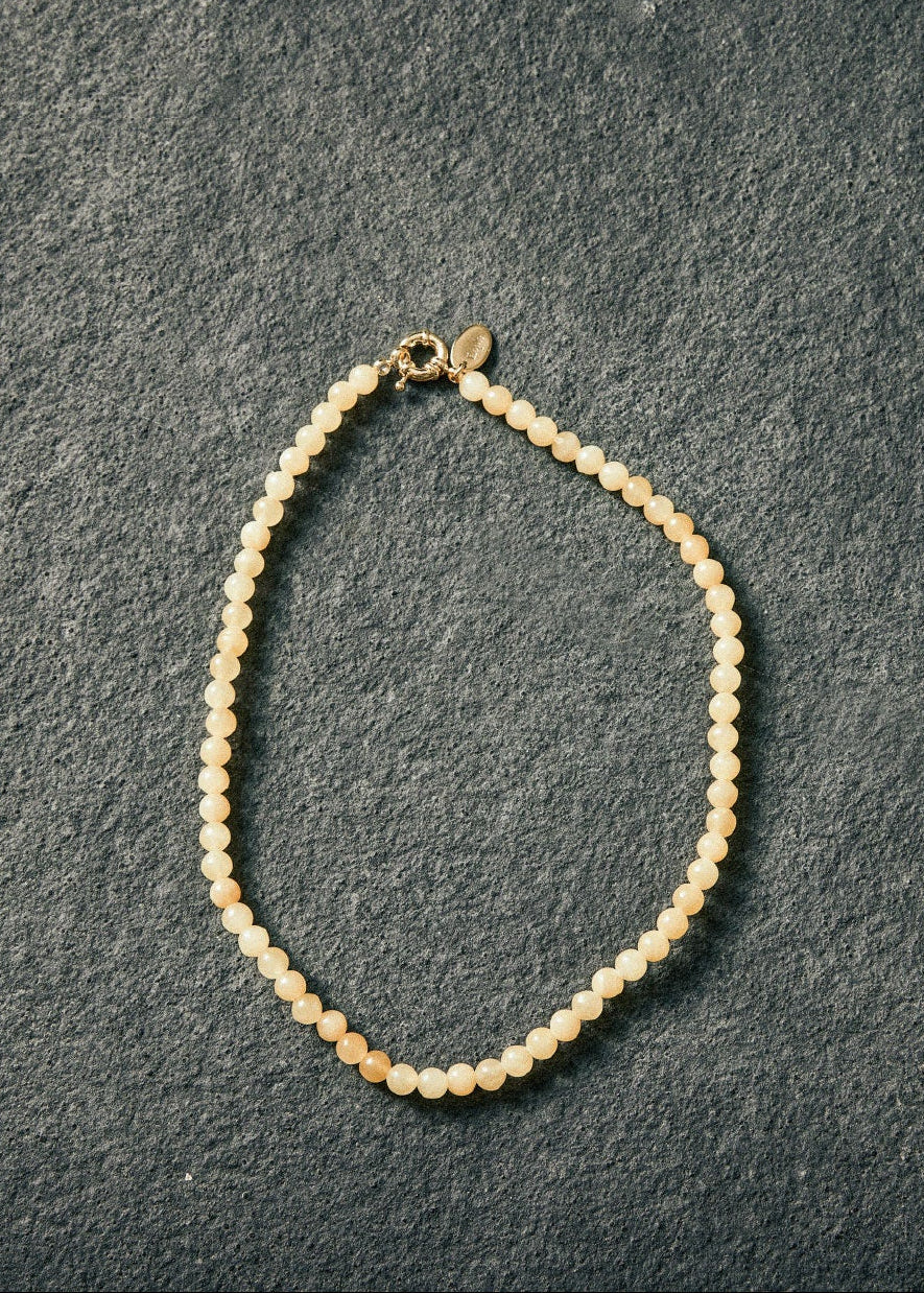 Honey jade necklace 6mm