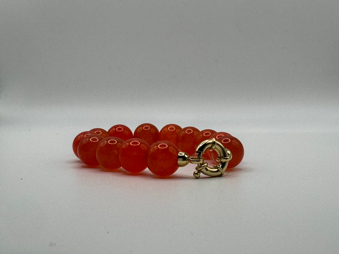 Orange Jade Bracelet