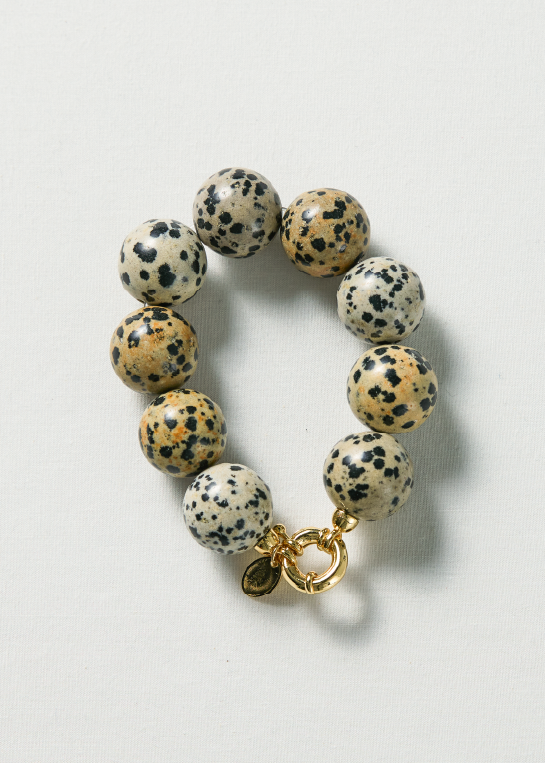 Dalmatian jasper bracelet 20mm