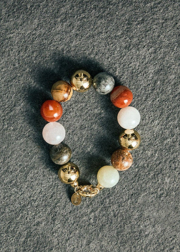 Mixed gemstone bracelet 16mm