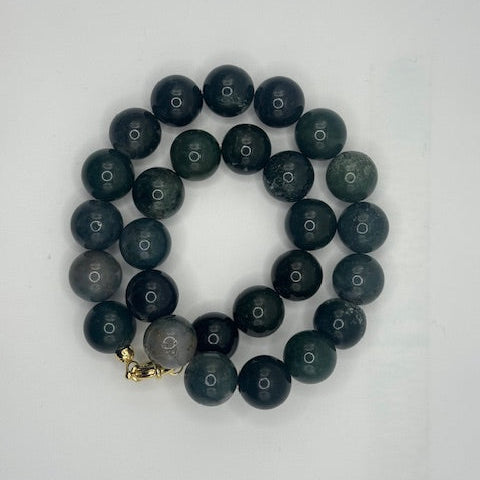 Moss Agate Necklace 16mm