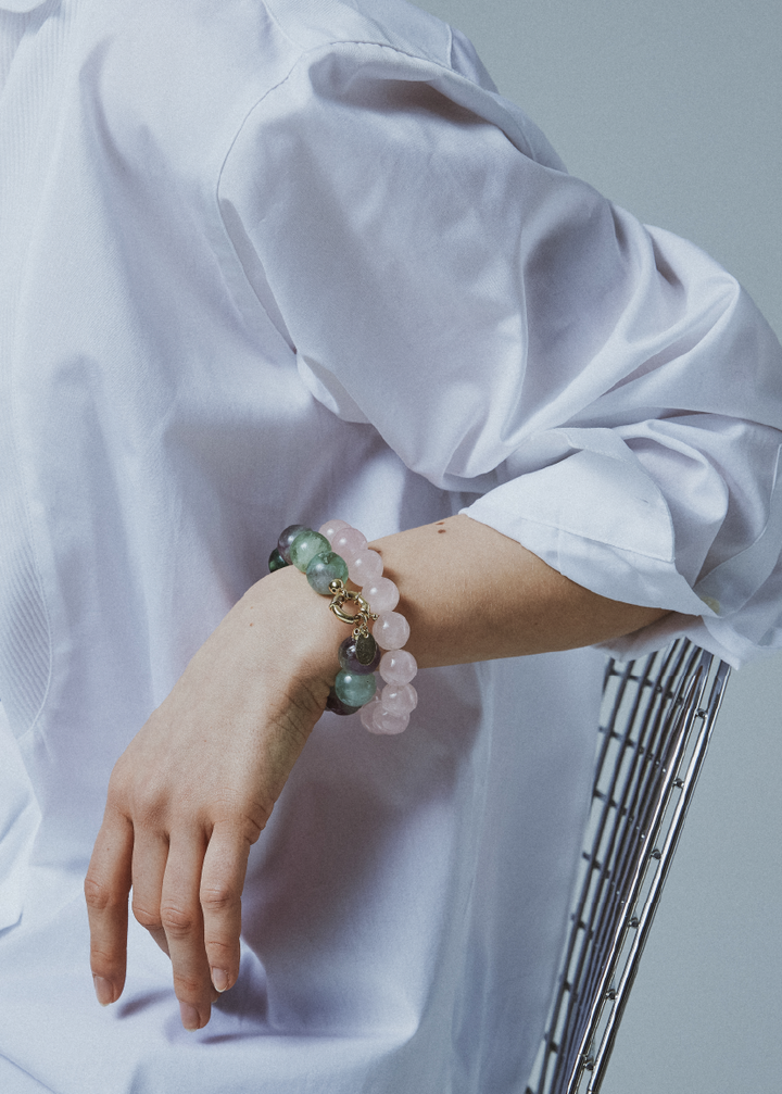 Rainbow fluorite bracelet 16mm