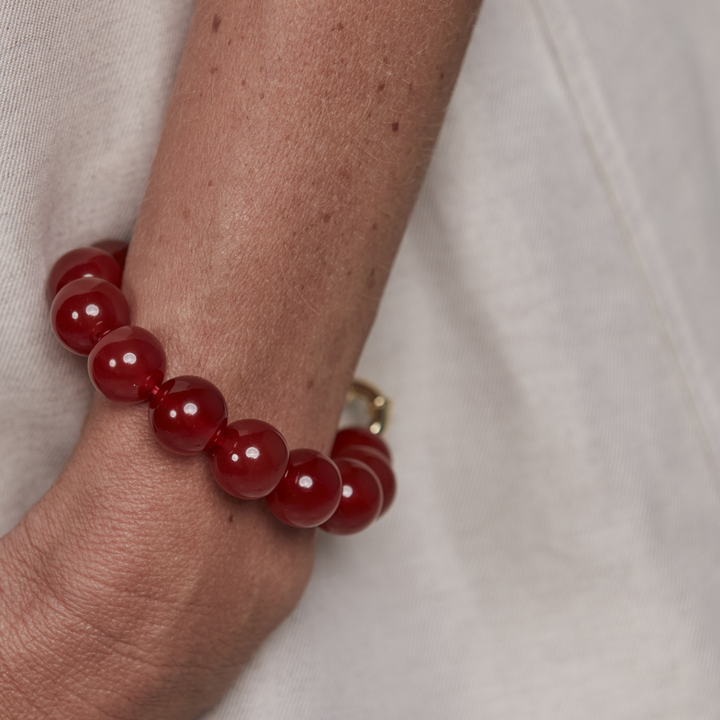 Red Agate Bracelet 14mm