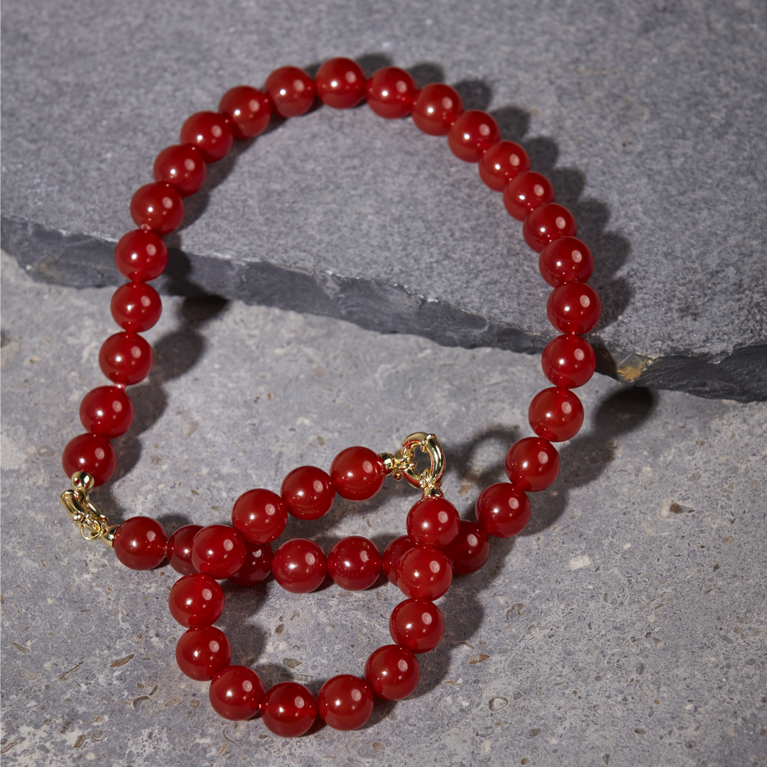 Red Agate Bracelet 14mm