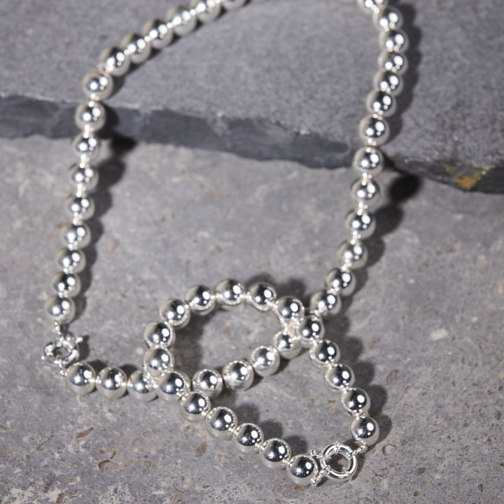 Silver Hematite Bracelet 10mm