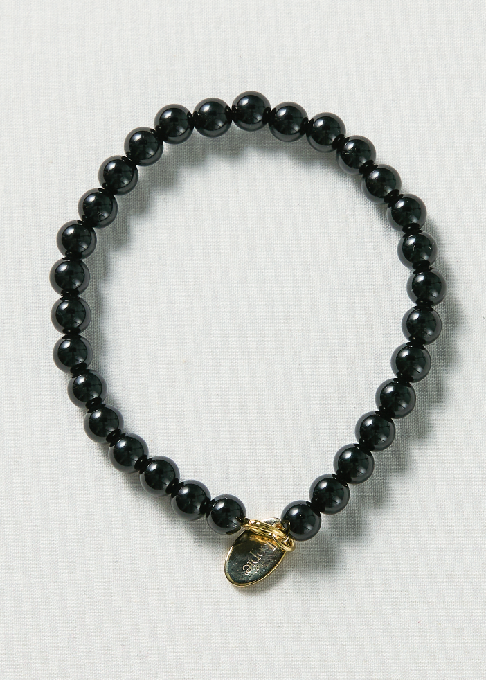 Black agate bracelet 6mm