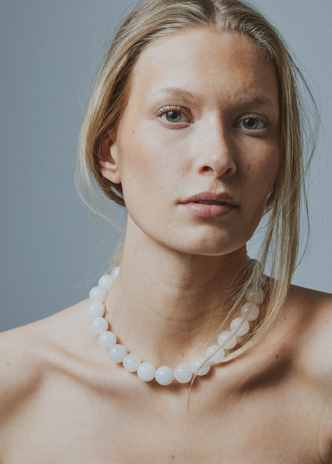 White jade necklace 16mm