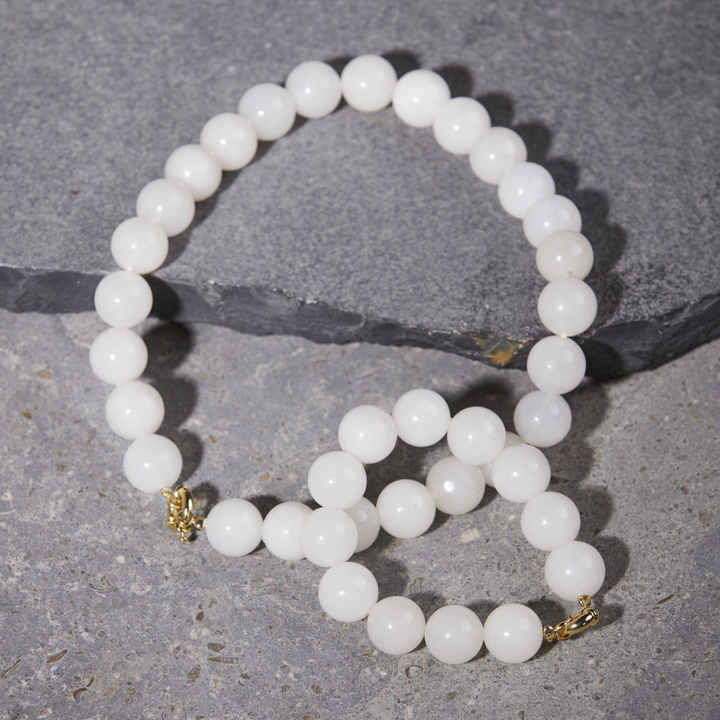 White Jade Necklace 16mm