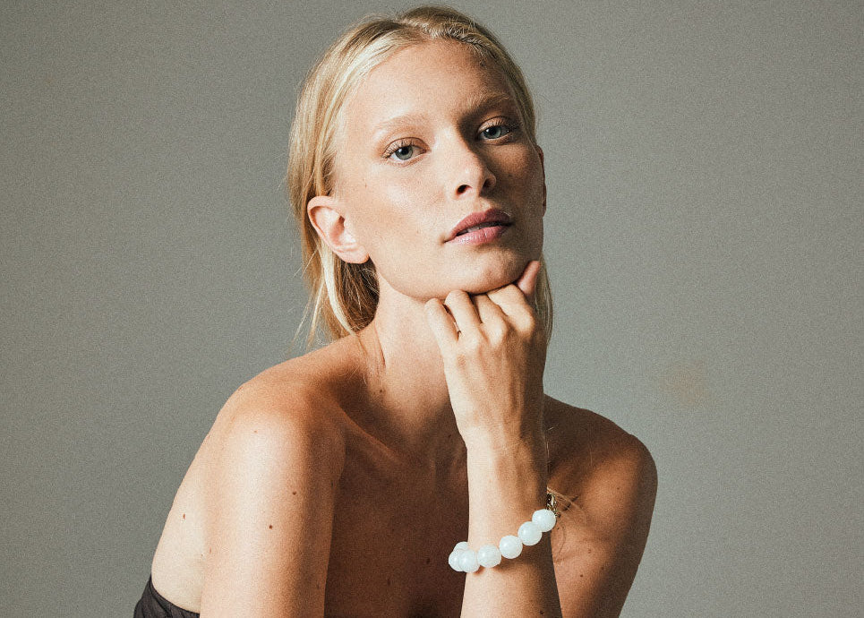 White jade bracelet 16mm