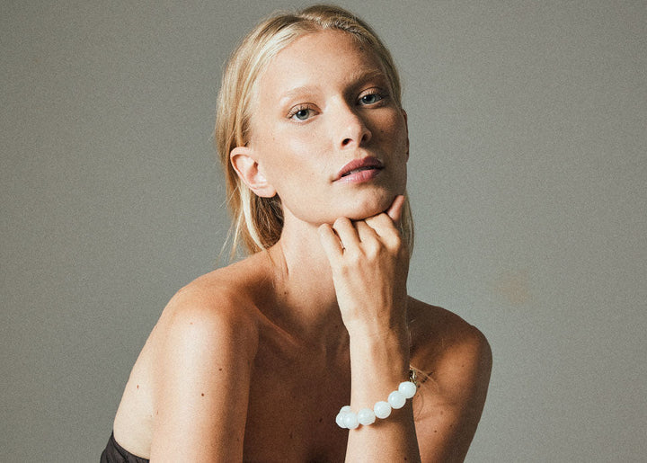 White jade bracelet 16mm