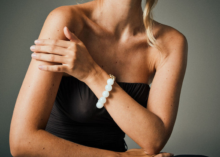 White jade bracelet 16mm