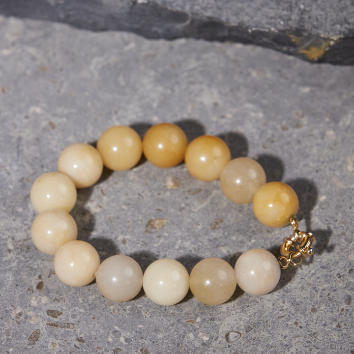 Yellow Jade Bracelet 16mm