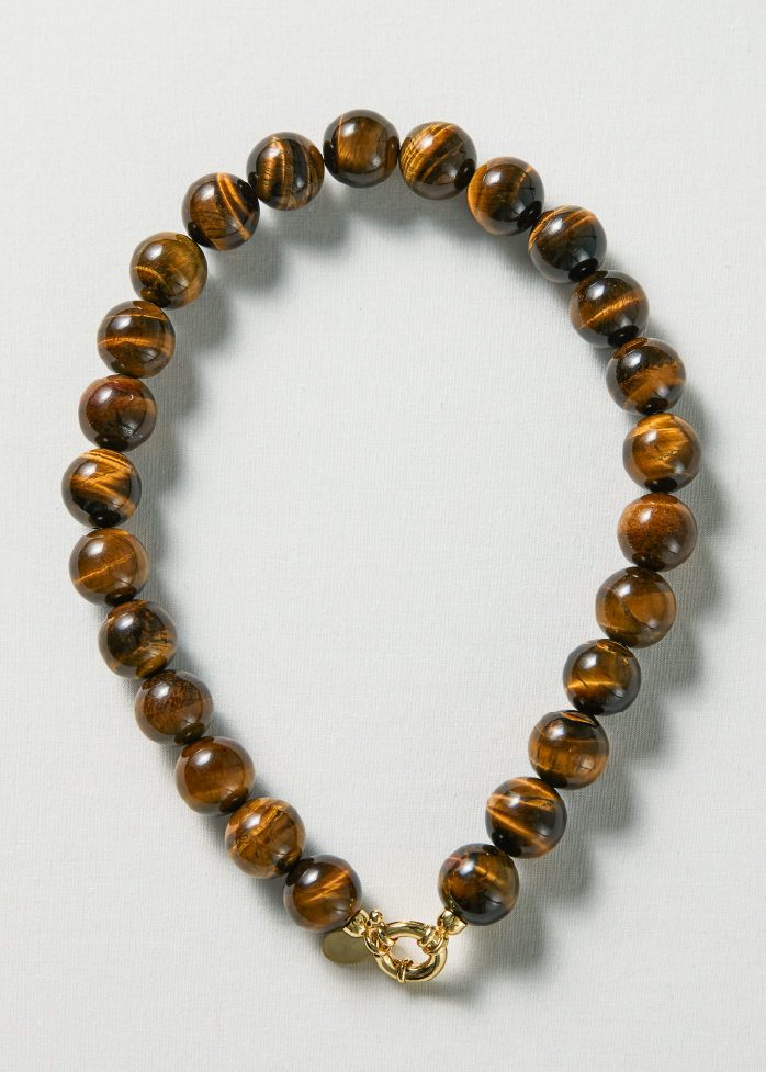 Yellow tiger eye necklace 16mm