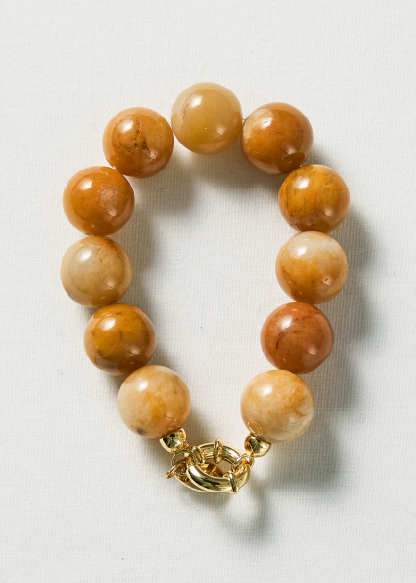 Yellow jade bracelet 16mm