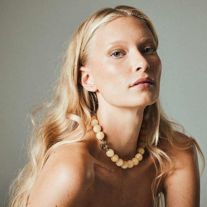 Honey Jade Necklace 16mm