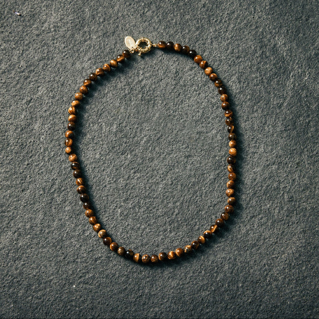 Yellow tiger eye necklace 6mm